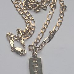 9ct Gold Chain with bar