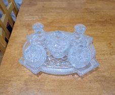 Glass dressing table set