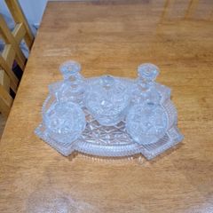 Glass dressing table set