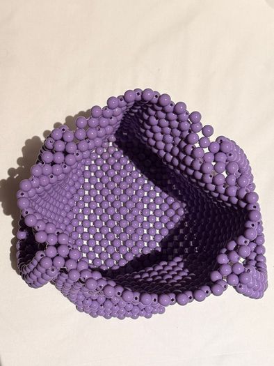 Purple Acrylic Beaded Tote Bag!