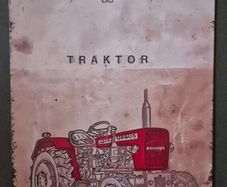 Vintage Style  Metal Sign. Vintage Polish tractor advertisement.