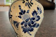 Hand-painted Delft vase made in Holland.