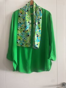 Green Blouse with/Without Sulk Scarf