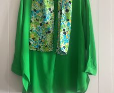 Green Blouse with/Without Sulk Scarf