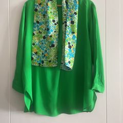 Green Blouse with/Without Sulk Scarf