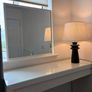 ikea desk , mirror and lamp Image 6