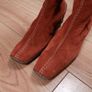Moreo Burnt Orange Terracotta Leather Suede Square Toe Mid-Calf Boots 5.5UK/38.5EU Image 3