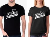 I LOVE MY GIRLFRIEND BOYFRIEND Valentines Day Love Pair T- Shirts Husband Wife set