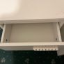 White Bedside Table with 2 Drawers - Good Condition Image 3