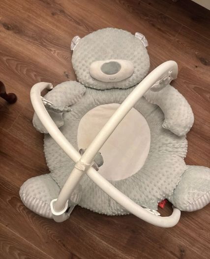 Little Discoveries Plush Bear Baby Gym Grey