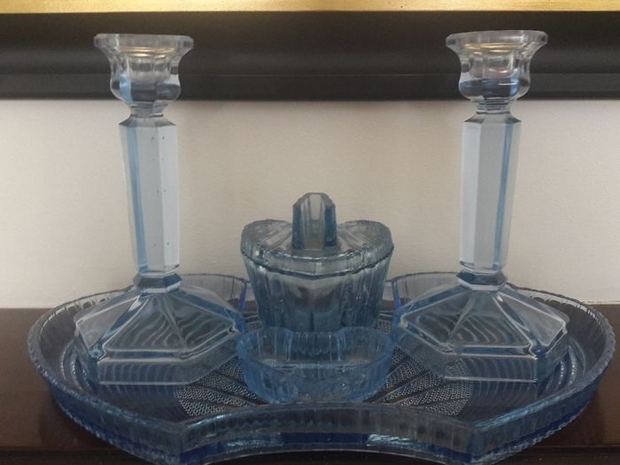 vintage glass dressing table