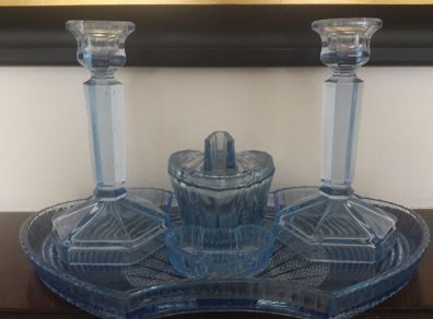 vintage glass dressing table