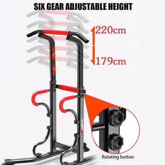_Power Tower Multifunctional Muscle Tower Height Adjustable Vertical Multifunctional Muscle Strength Training, Pull-Up Machine for Home and Gym