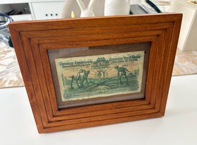 1938 Irish Ploughman One Pound Banknote Ireland 1 punt Note Scarce Bank Of Ireland
