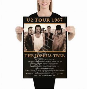 U2 Joshua Tree Tour1987  Concert Poster A2 Size Reproduction