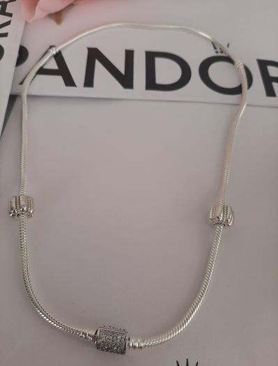 New pandora necklace with sparkling cubic zirconia clasp