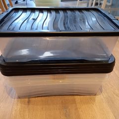 Plastic Storage Box Stackable X 5