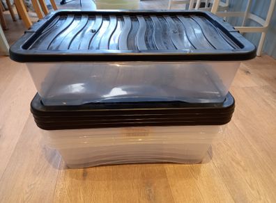 Plastic Storage Box Stackable X 5