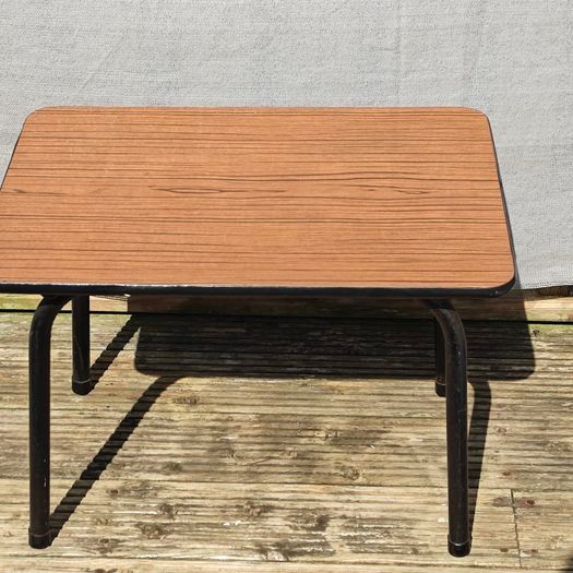 Retro 1960s brown formica side table
