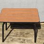 Retro 1960s brown formica side table Image 2