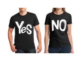 Yes No funny Couple T-Shirt valentines day wedding gift present