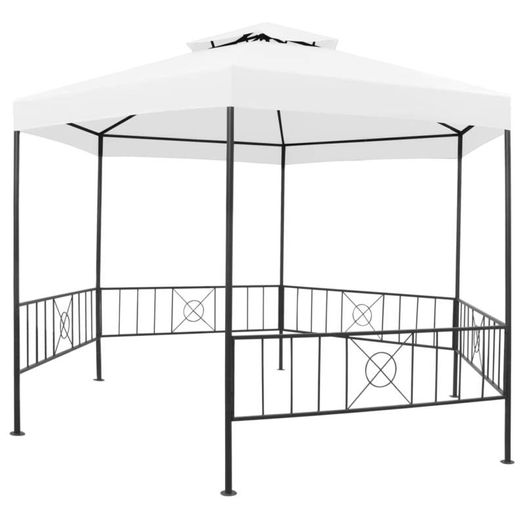 Garden Gazebo 323x275x265 cm White 180 g/sqm