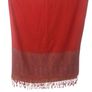 Ladies Red Paisley Rectangular Wrap Shawl With Tassle Fringe L 70 In X W 27 In Image 3