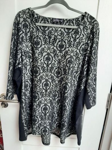 Silver & black evening top UK 30