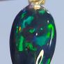 Ethiopian Black Opal Pendant 1.9 ct on 925 Silver Image 7