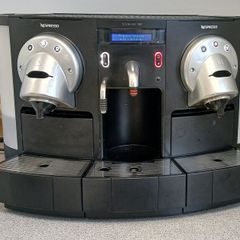 Nespresso Gemini 220 coffee machine and Belling mini fridge