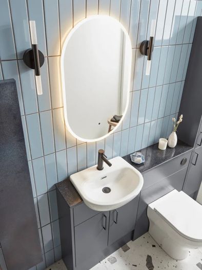 EX Display Tavistock Aster Pill LED bathroom mirror