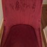 Burgundy Velvet Dining Chairs Black Legs Image 4