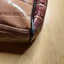 Ladies Brown faux-croc Handbag Image 5