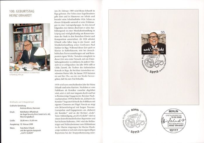 2009 Bundes Republic Deutschland (Germany) Federal Annual Stamp EFT Collection 2009 with 43 images of contents