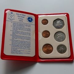 Isle of Man decimal coin set 1979 | Pobjoy Mint 6 coins in wallet with card