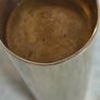 Decorative  brass. Simple design As Army Shell / tub Case Vase. or the other side as  tealight candle holder, Image 4