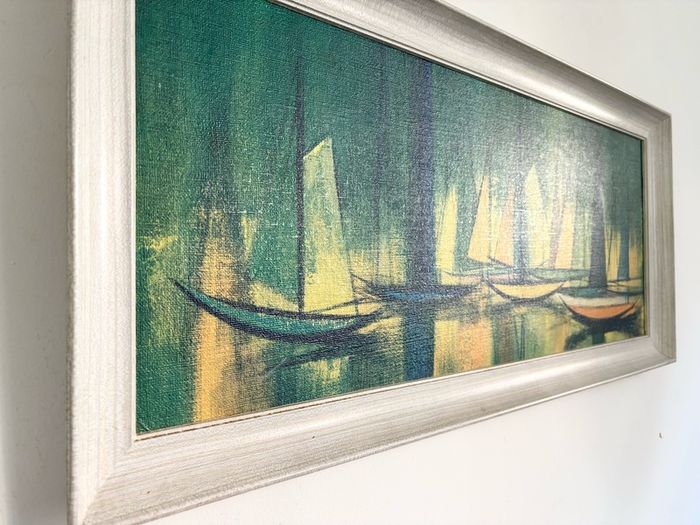 Vintage Retro Mid Century original Framed Art - William Rutledge