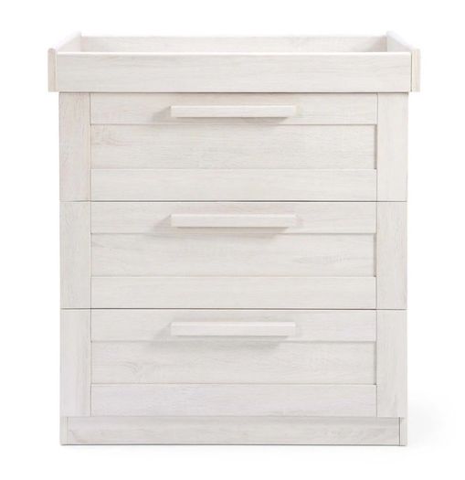 Atlas 3 Drawer Dresser & Changing Unit - Nimbus White