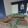 Champagne L Shaped Couch with Ottoman Image 5