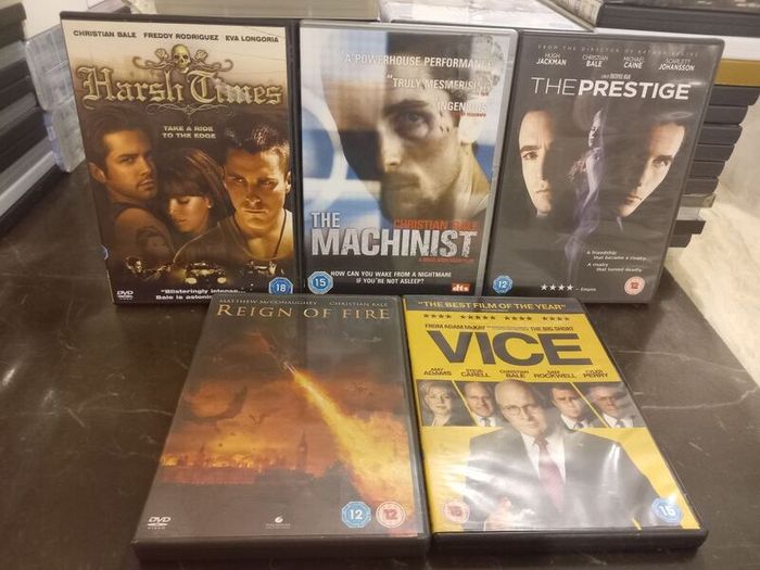 Christian Bale DVD Collection Bundle Vice The Prestige Machinist American Psycho Etc