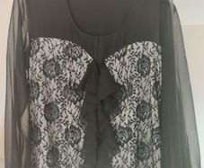 m.i.m stunning black lace blouse size UK18 EU46 Perfect condition Postage included
