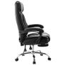 Executive Chair High Back Office Chair with Footrest and Lumbar Pillow Ergonomic Desk Chair 135 Recline & Adjustable Height, PU Leather Swivel Rolling Chair for Work Study Game Black Image 9