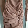 BERSHKA Mocha ruched bodycon dress Sz S (Fit 8 UK) Image 5