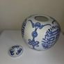 Vintage Chinese Large Blue and White Ginger Jar Image 5