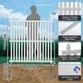 Vinyl Privacy Fence Panels, Air Conditioner Fence, Outdoor Privacy Screens for Trash Can, Pool Equipment Enclosure, Privacy Screen Kit Strip Panels 2 Panels Image 5