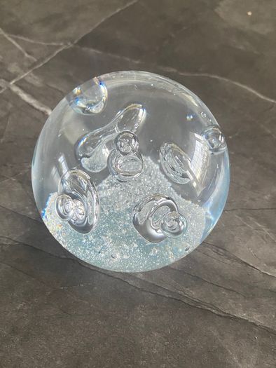 Vintage Clear glass paperweight