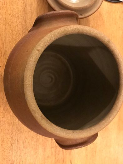 Hand thrown Pottery storage container