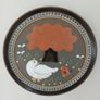 Vintage KMK Kupfermuhle Ceramic Wall Plate - Mid-Century West German Art Pottery - Bird & Tree Folk Art Decor Image 2