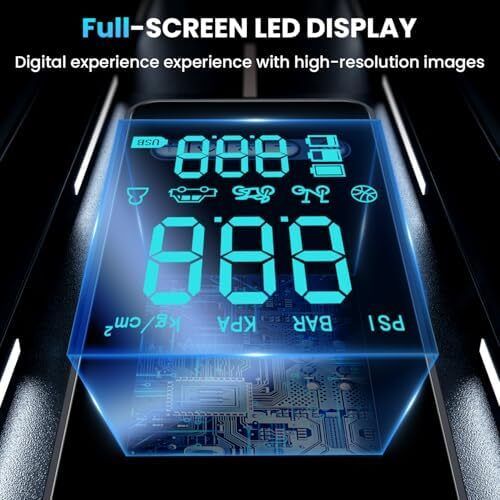 Tyre Inflator Cordless Compressor - Portable Air Electric Bike Pump 150 PSI with Digital Display,Rechargeable Tyre Accessories for Car,Bike and Motorbike with Pressure Gauge and LED Light