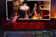 New iMICE AK-700 Retro Punk Backlight Wired USB Gaming Keyboard Black